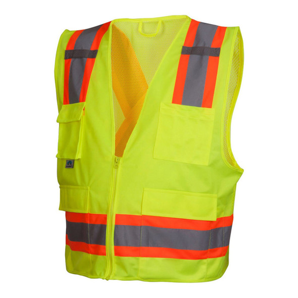 Lime Pyramex Safety RCZ24 Series Class 2 Two-Tone X-Back Safety Vest