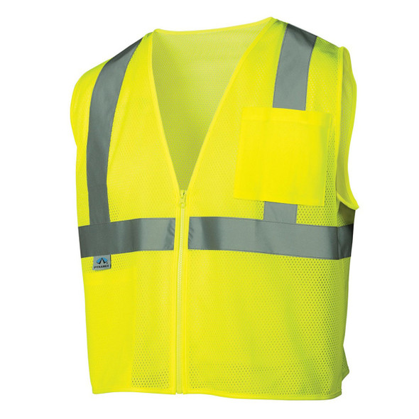 Lime Pyramex Safety RVZ21 Series Type R Class 2 Mesh Safety Vest
