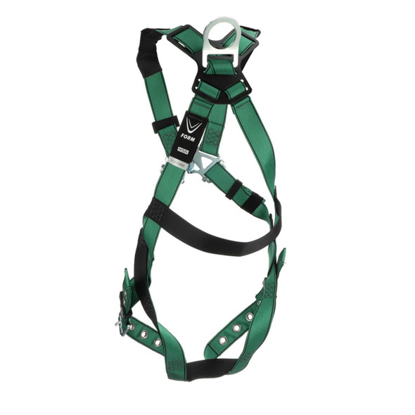 MSA V-FORM Safety Harness with Back D-Ring and Tongue Buckle Leg Straps