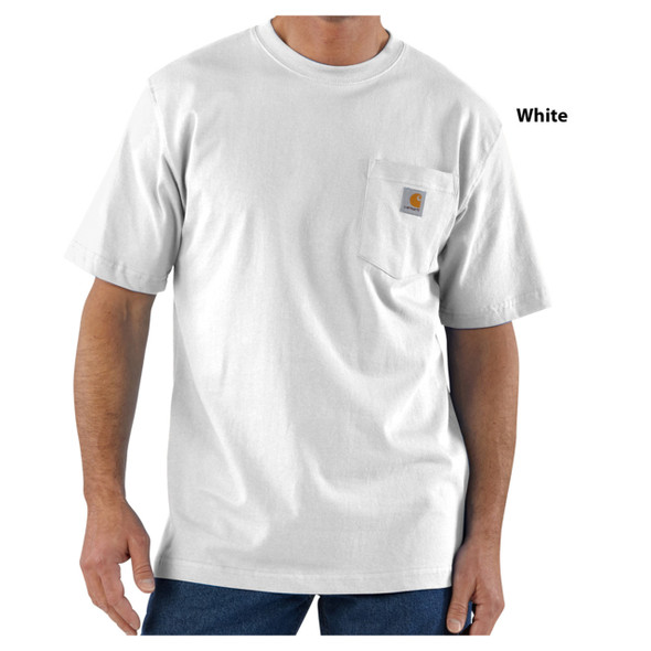 White Carhartt Men's Workwear Pocket T-Shirt - K87