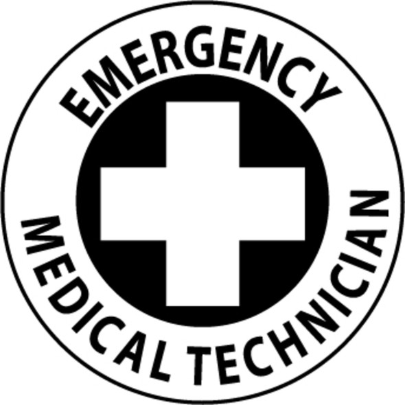 Emergency Medical Technician 2" Vinyl Hard Hat Emblem - Single Sticker