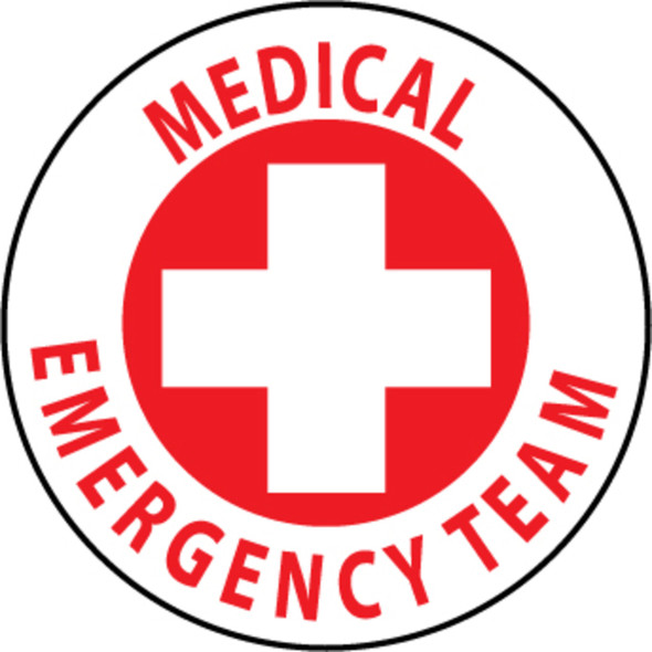 Medical Emergency Team 2" Vinyl Hard Hat Emblem - Single Sticker