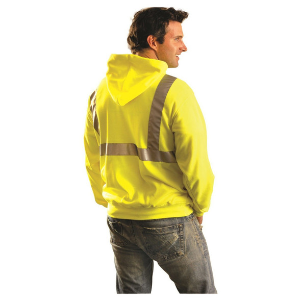 OccuNomix Type R Class 2 High-Vis Zip Hooded Sweatshirt - LUX-SWTLHZ