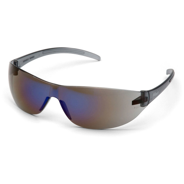 Pyramex Alair Safety Glasses - Blue Mirror Lens - Blue Mirror Frame