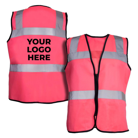 Custom Safety Girl Non-ANSI High-Vis Pink Safety Vest