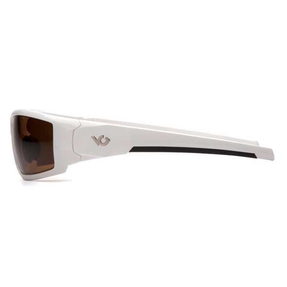 Venture Gear Pagosa Safety Glasses - Bronze Anti-Fog Lens - White Frame