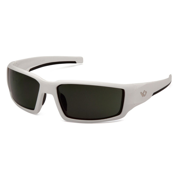 Venture Gear Pagosa Safety Glasses - Forest Gray Anti-Fog Lens - White Frame