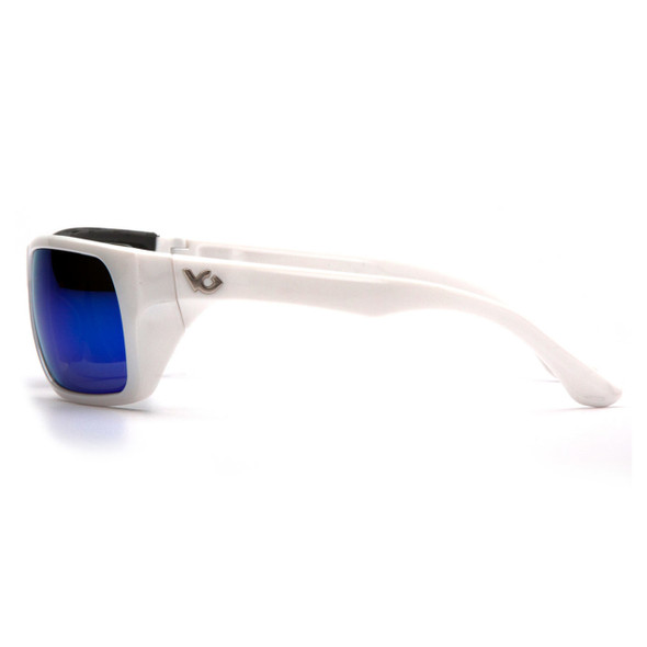 Venture Gear Vallejo Safety Glasses - Green Mirror Polarized Lens - White Frame