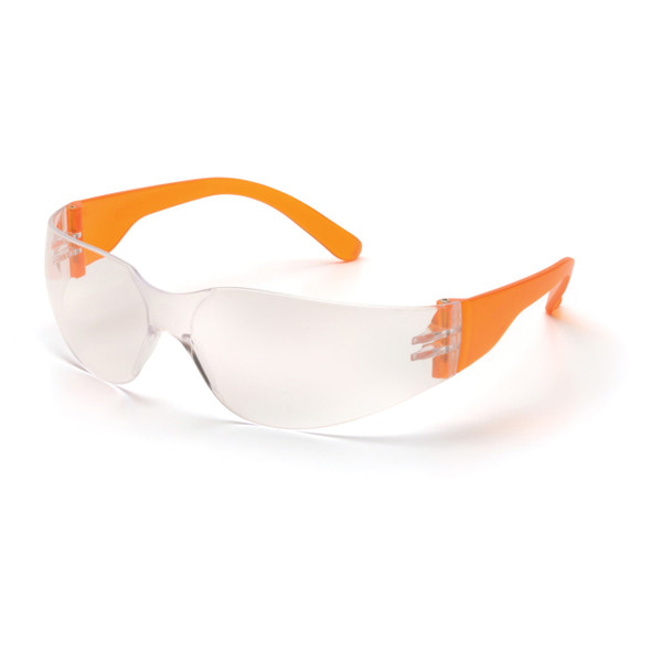 Pyramex Mini Intruder Safety Glasses - Clear Lens - Assorted Temple Colors - Case of 12