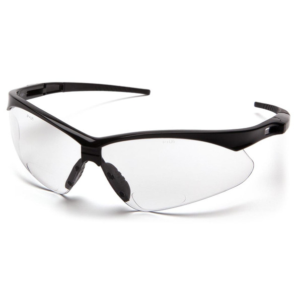 Pyramex PMXTREME Reader Safety Glasses - Clear Lens - Black Frame