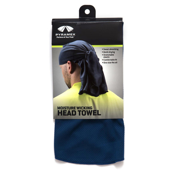 Blue Pyramex Safety Head Towel with Ties