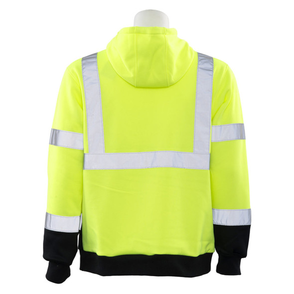 ERB Safety Class 2 High-Vis Black Bottom Pullover Hoodie - W377