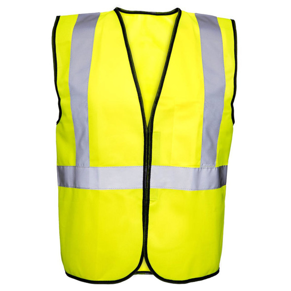 Rugged Blue Type R Class 2 High-Vis Economy Safety Vest - High Vis Yellow