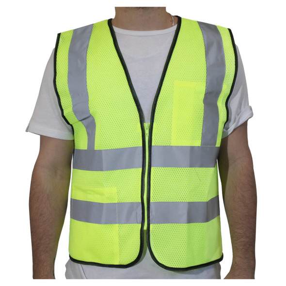 Rugged Blue Type R Class 2 High-Vis Double Stripe Mesh Safety Vest