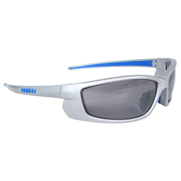 Radians Voltage Safety Glasses - Silver Frame - Electric Blue Lens