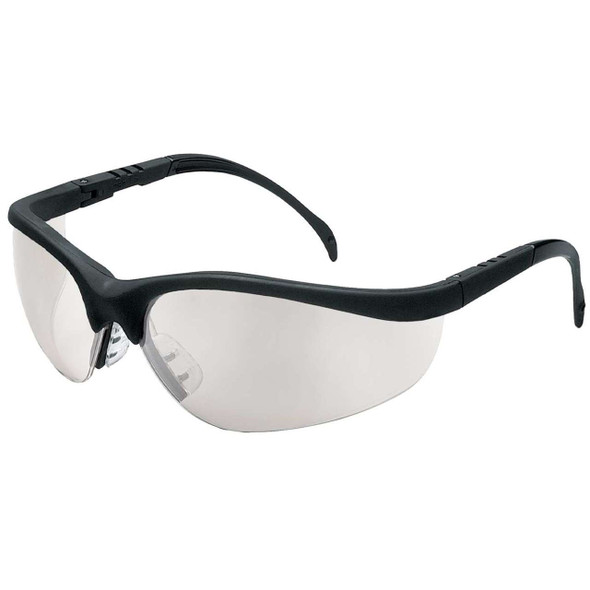 MCR Klondike KD1 Series Safety Glasses - Black Frame - Indoor/Outdoor Mirror Lens