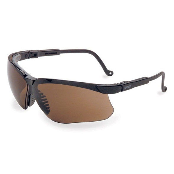 Uvex Genesis Safety Glasses - Espresso Lens - Black Frame