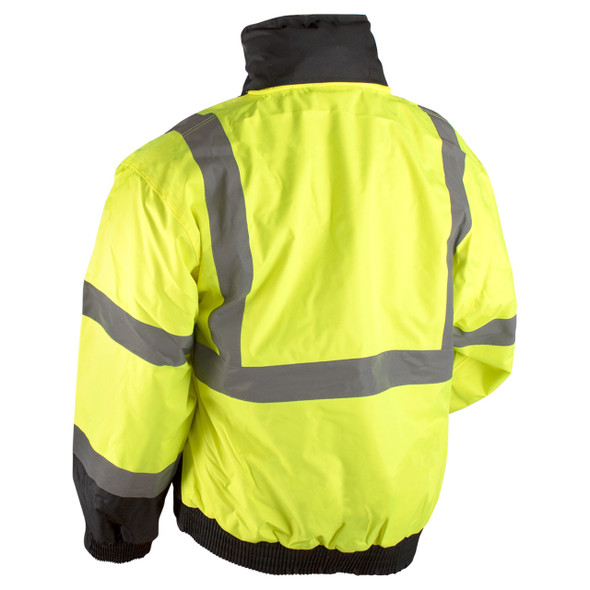 Rugged Blue Type R Class 3 High-Vis Bomber Jacket with Black Bottom - High Vis Yellow