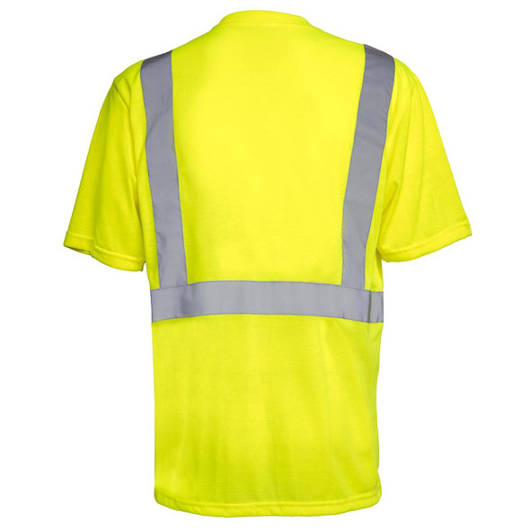 Rugged Blue Type R Class 2 High-Vis Black Bottom Short Sleeve T-Shirt - High Vis Yellow