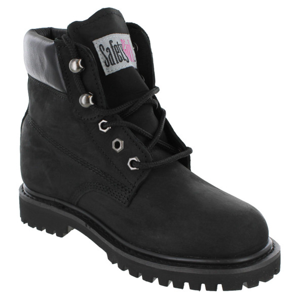 Safety Girl Women's Soft Toe Work Boots - Black