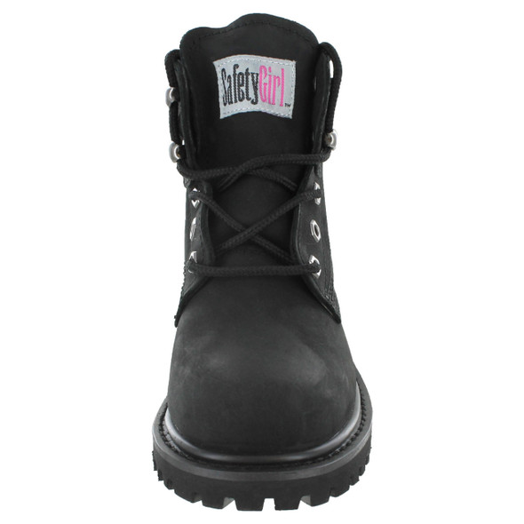 Safety Girl Women's Soft Toe Work Boots - Black