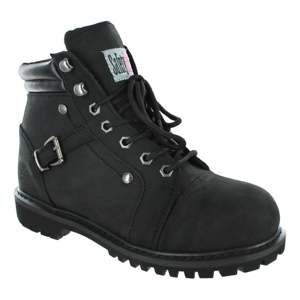 Safety Girl Women's Fusion Steel Toe Work Boots - Black