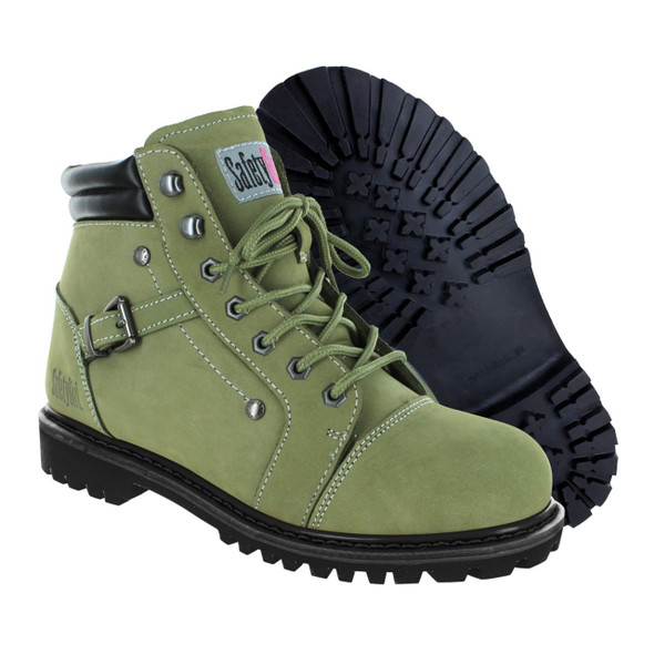 Safety Girl Women's Fusion Steel Toe Work Boots - Moss