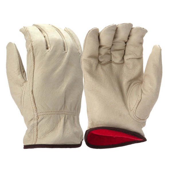 Pyramex GL4003K Insulated Fleece Lined Select Pigskin Leather Driver Gloves - Single Pair