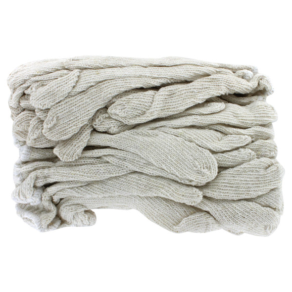 Memphis Natural Cotton Poly String Knit Gloves - Pack of 12 Pairs