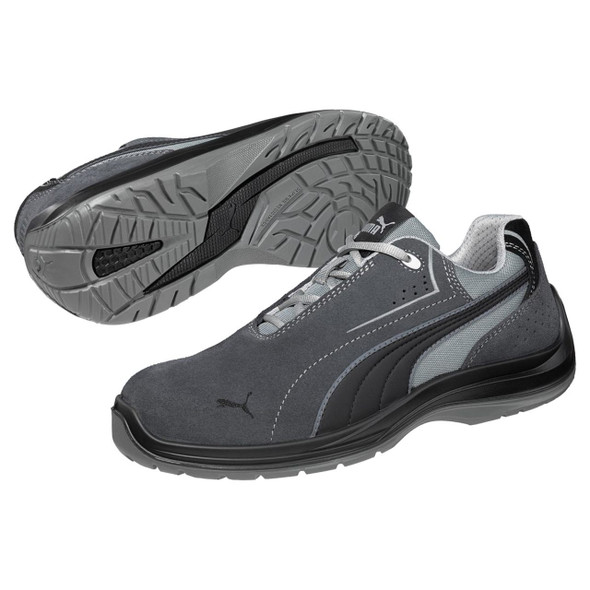 Puma Safety Men's Moto Sport Touring Low Grey & Black EH Composite Toe Shoes - 643465