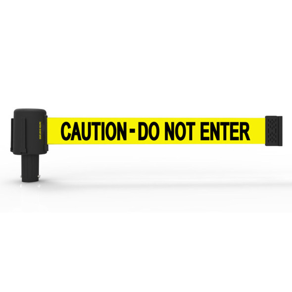 Banner Stakes 15' Long Retractable Barrier Belt, Yellow "Caution - Do Not Enter"; Each - PL4074