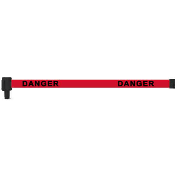 Banner Stakes 15' Long Retractable Barrier Belt, Red Double-Sided "DANGER"; Pack of 5 - PL4161-DS