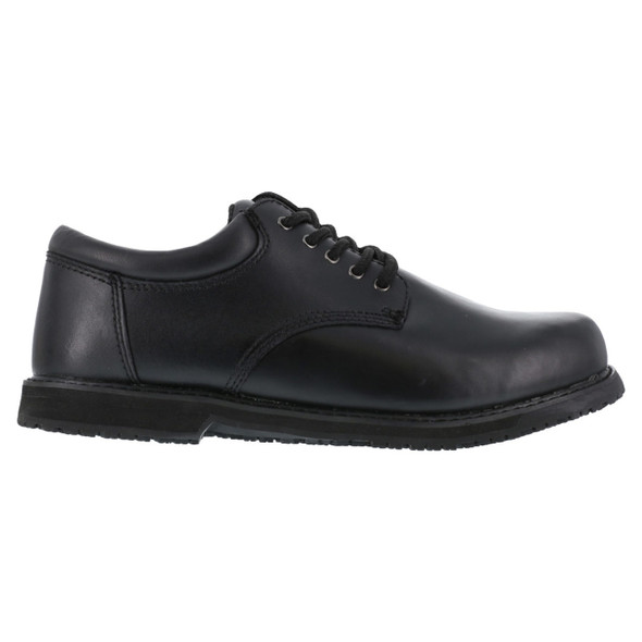 Grabbers Men's Slip Resistant Black Plain Toe Oxford - G1120