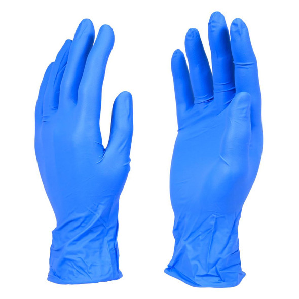 UMBO Niflex65 Blue Nitrile Disposable Gloves - 6 mil - H134 - Box of 100 (S, M, L, XL, 2XL)