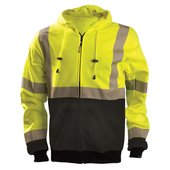 OccuNomix Type R Class 3 High Vis Black Bottom Hoodie - LUX-SWTHZBK