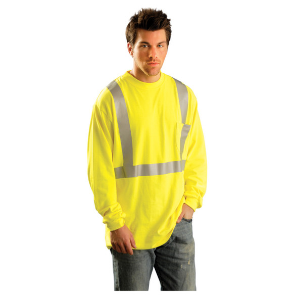 OccuNomix Type R Class 2 High-Vis Flame Resistant Long Sleeve T-Shirt - LUX-LST2/FR