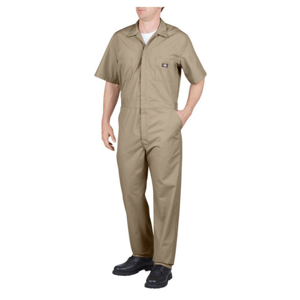 Khaki Dickies Men's Short Sleeve Coverall - 33999