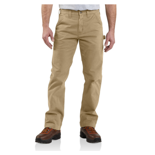 khaki Carhartt Men's Washed Twill Dungaree Relaxed Fit - B324