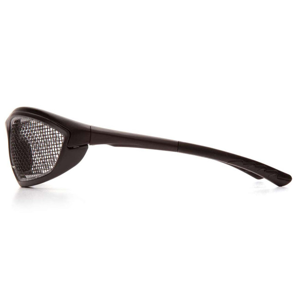 Pyramex Trifecta Safety Glasses - Wire Mesh Lens - Black Frame