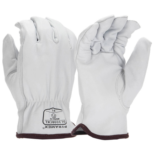 Pyramex GL3008CK Premium Grain Goatskin Leather Driver HPPE A7 Cut Gloves