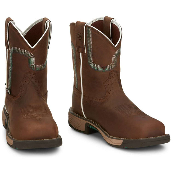 Justin Women's Stampede Rush 8" Waterproof EH Composite Toe Boots