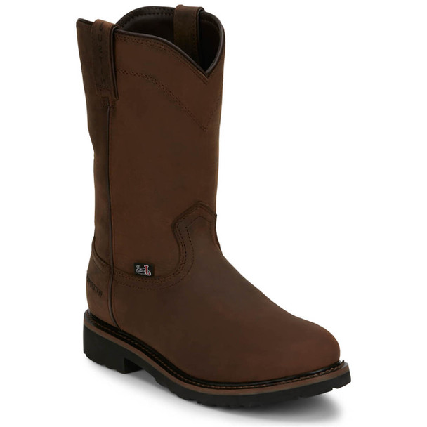 Justin Men's Drywall 10" Brown Waterproof EH Soft Toe Boots - SE4960
