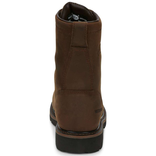 Justin Men's Drywall 8" Brown Waterproof EH Steel Toe Boots - SE961