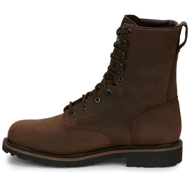 Justin Men's Drywall 8" Brown Waterproof EH Steel Toe Boots - SE961