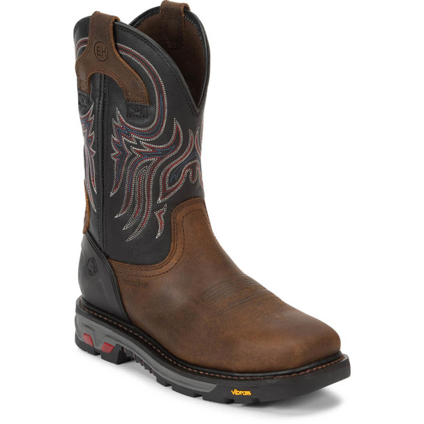 Justin Men's Tanker 11" Brown EH Steel Toe Boots - WK2104