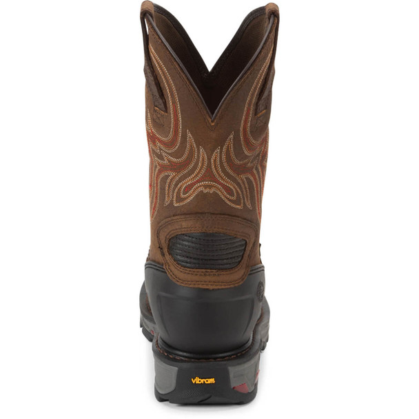 Justin Men's Driscoll 11" Brown Waterproof EH MetGuard Steel Toe Boots - WK2112