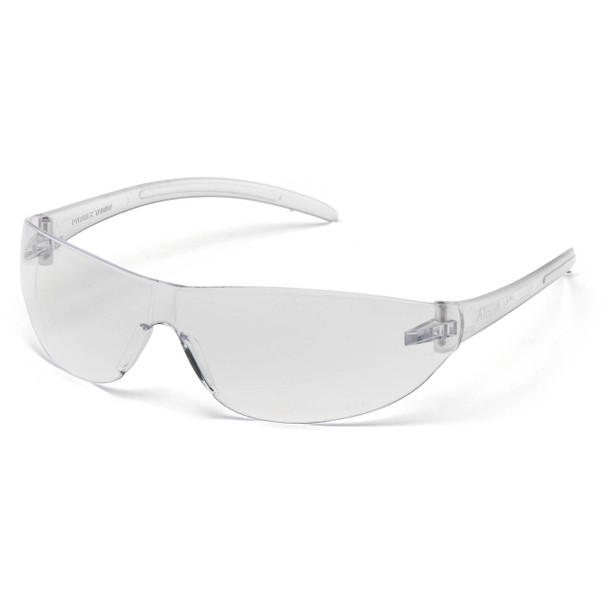 clear Pyramex Alair Clear Frame Safety Glasses w/ Clear Lens
