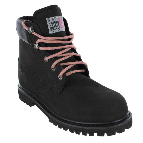 Safety Girl Women's Steel Toe Work Boots - Black