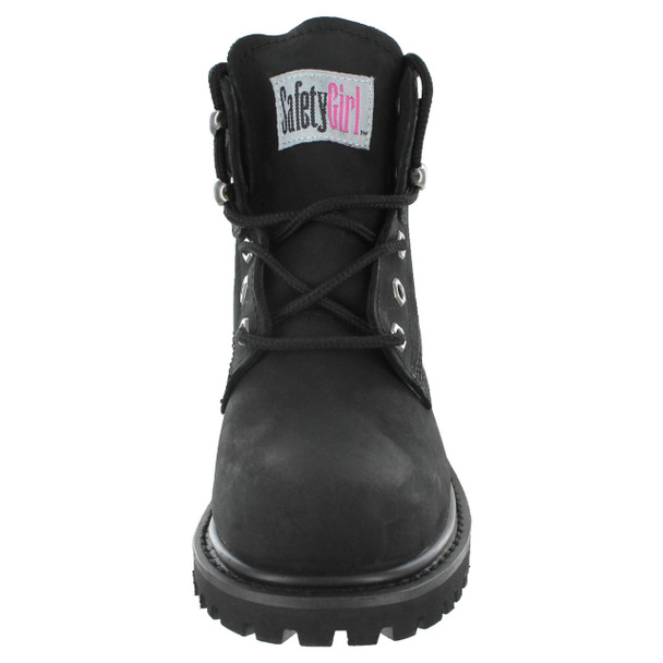 Safety Girl Women's Steel Toe Work Boots - Black