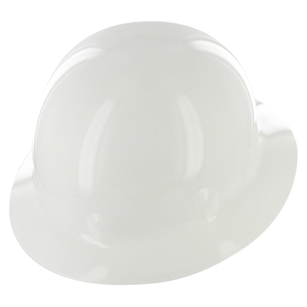 White Fibre Metal SuperEight Full Brim Hard Hat with Ratchet Suspension